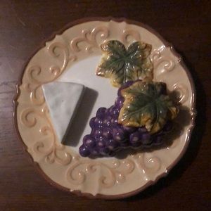Two 3D Ceramic Fruit Wall Decorations